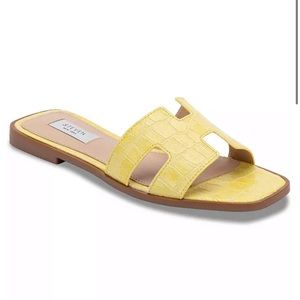Yellow Croc Sandals